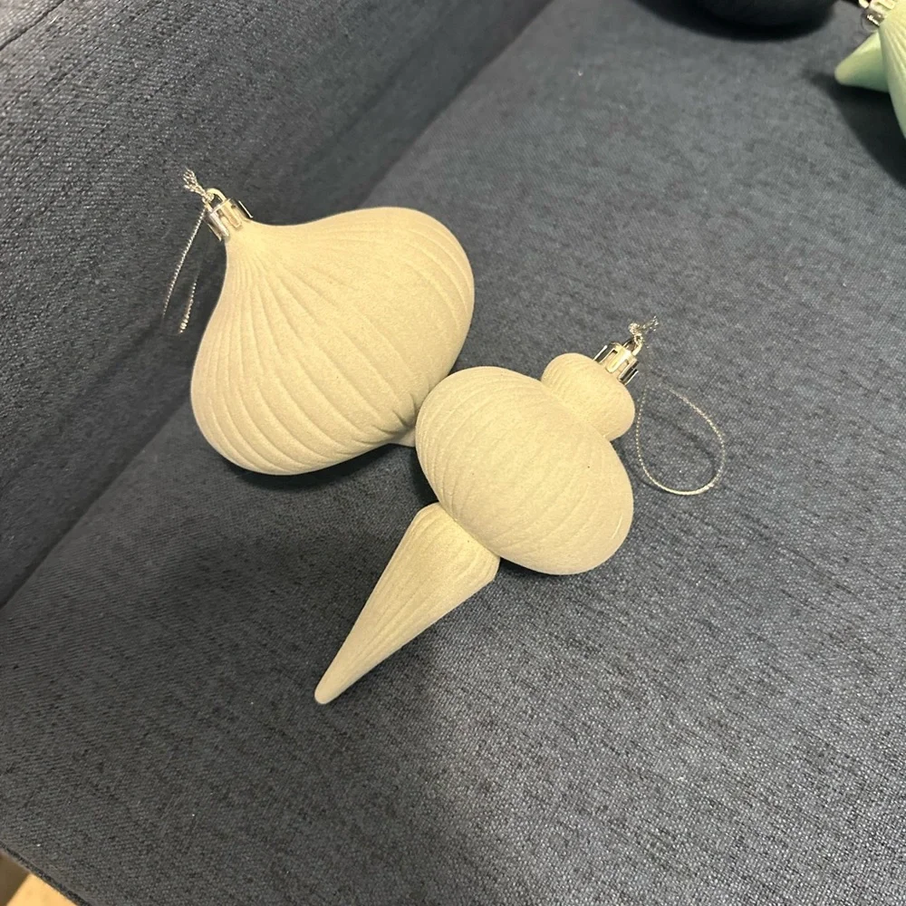 Mint condition Target flocked ornament set